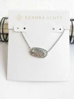 Kendra Scott Elisa Silver Filigree Silver Necklace NEW